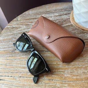 Classic black Ray Ban Wayfarer sunglasses